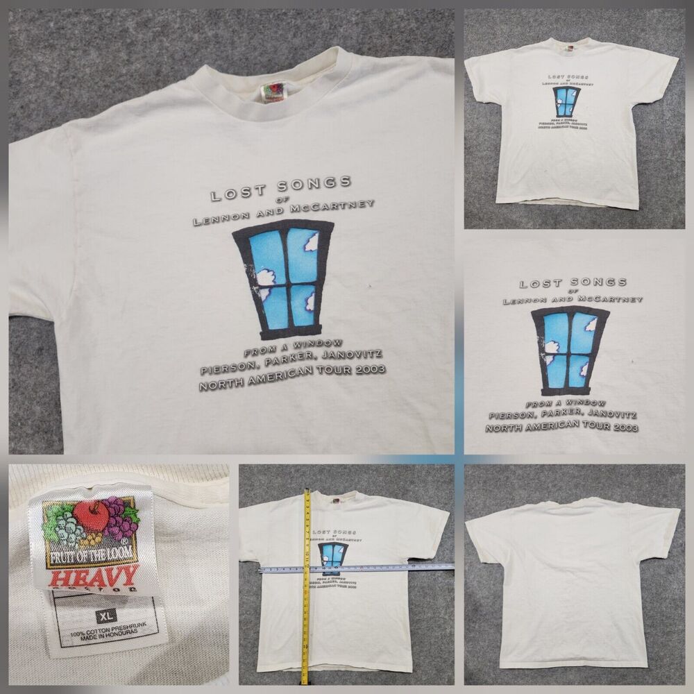 VTG Lost Songs Of Lennon And McCartney From A Window‎ Mens XL Promo Band T Shirt